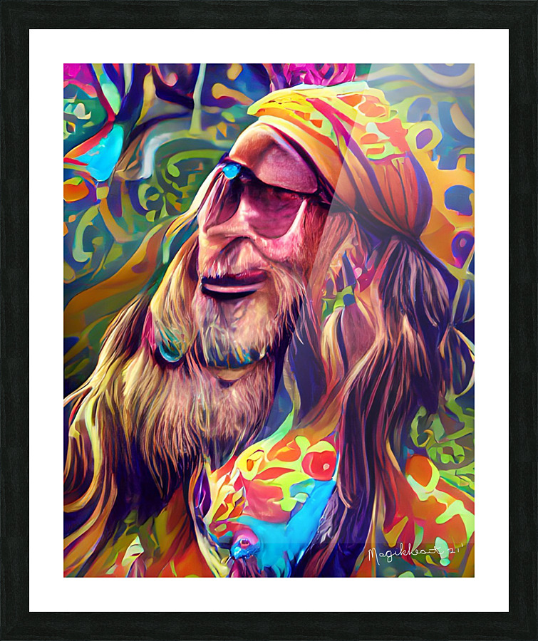 The Hippie Guy Picture Frame print
