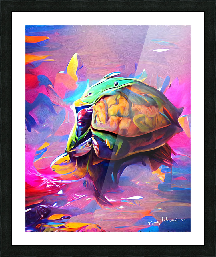 Protect Our Endangered Sea Turtles Picture Frame print
