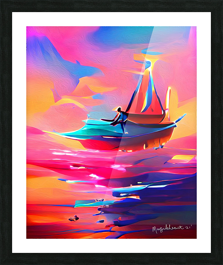 Rainbow Sailing  Framed Print Print