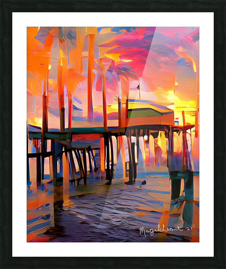 Naples Pier Perspective  Picture Frame print