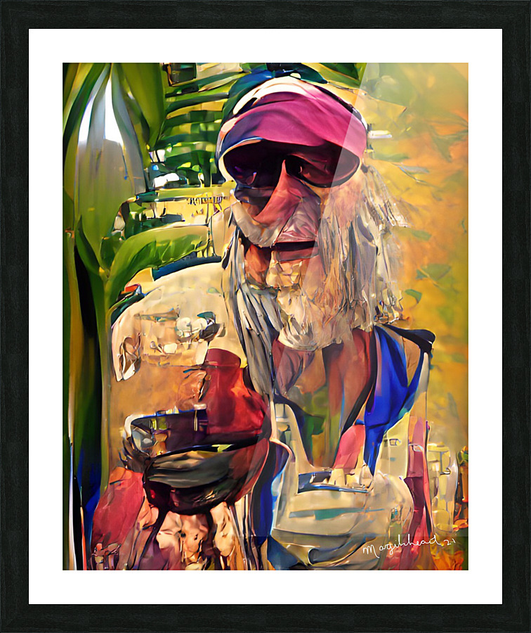 Older Guy Neapolitan Cookout Picture Frame print