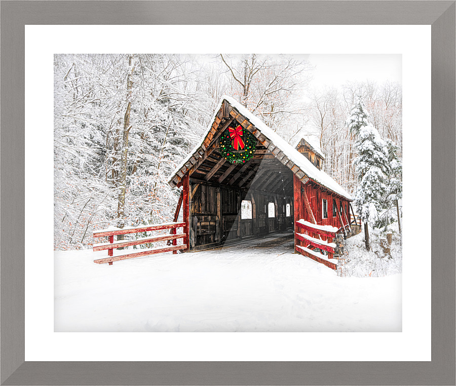 Holiday Bridge Picture Frame print