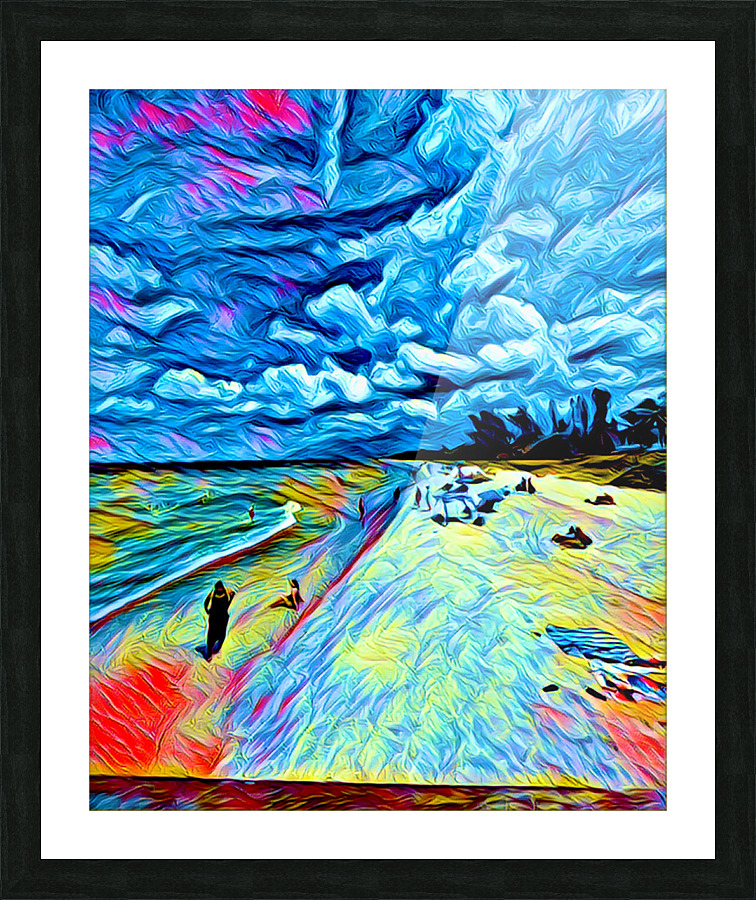 Beach View From Naples Pier Picture Frame print