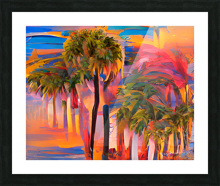 Palm Tree Art Picture Frame print