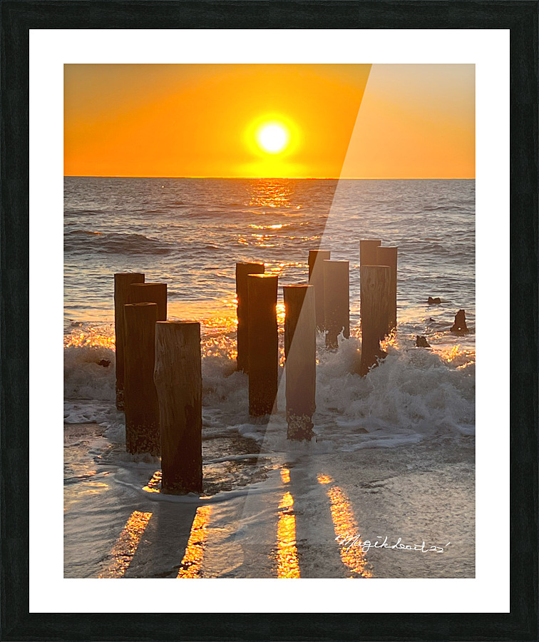  Sunset Pillars  Picture Frame print