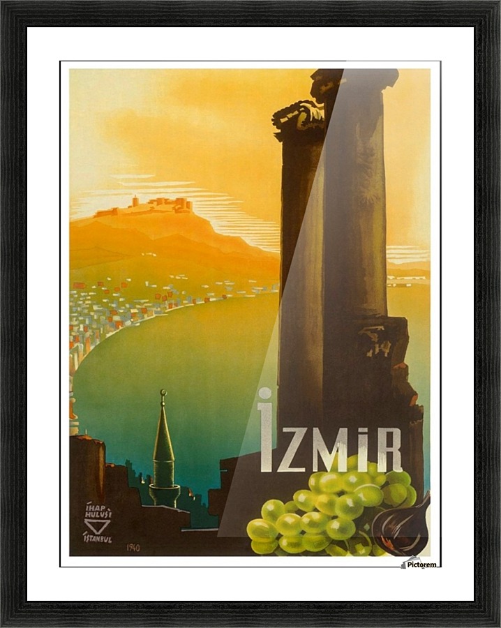 Turkey Izmir vintage travel poster  Framed Print Print