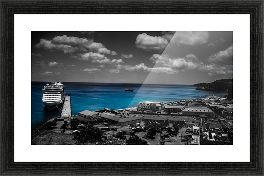Deep Blue Picture Frame print
