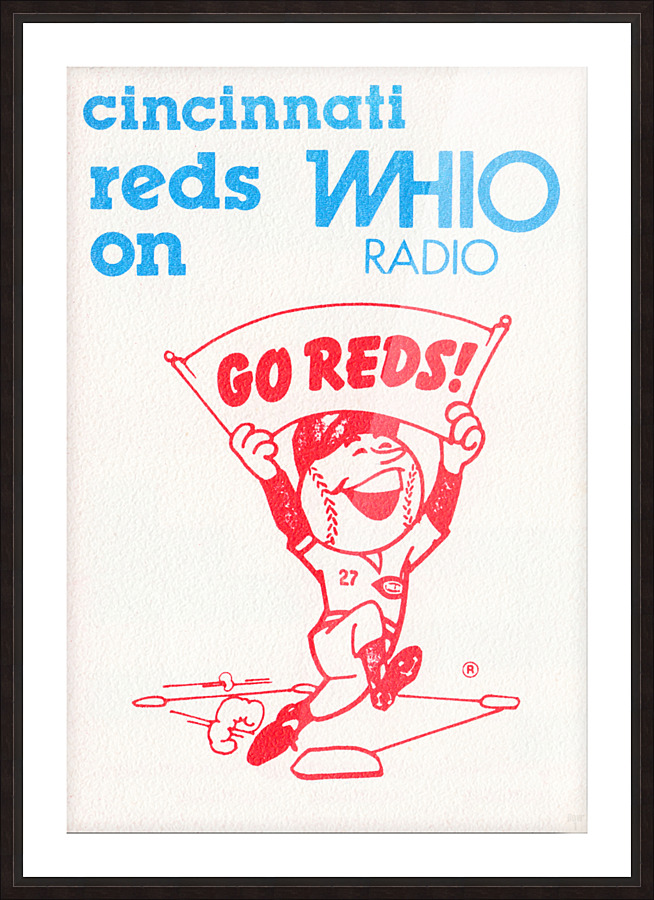 1978 Cincinnati Reds WHIO Radio Ad Picture Frame print