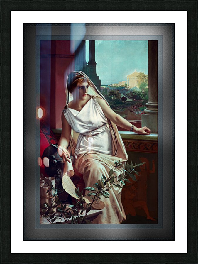 絵画 Portrait Hypatia c1889 by Julius Kronberg Remastered Xzendor7 Classical Art