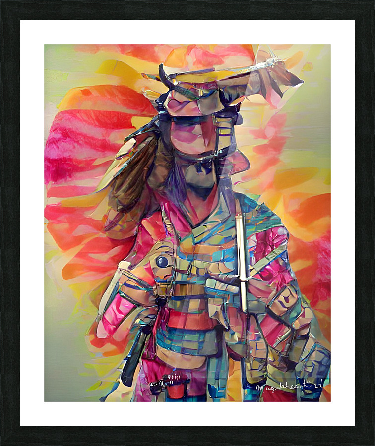 Samurai Warrior Picture Frame print