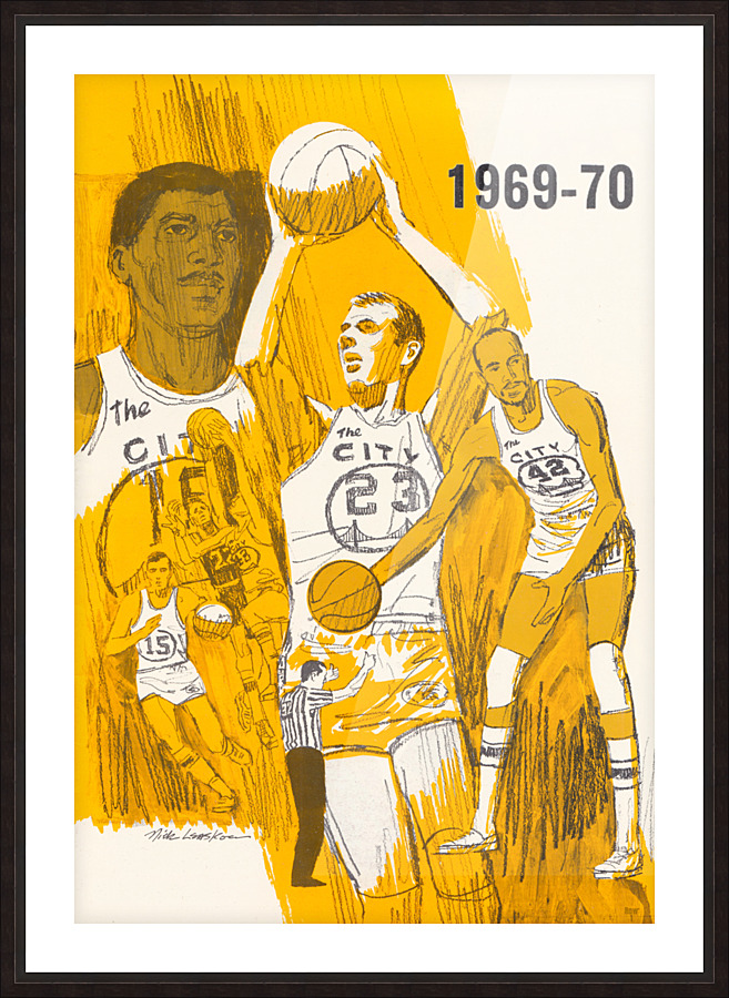 1969 San Francisco Warriors Art by Nick Leaskou Picture Frame print