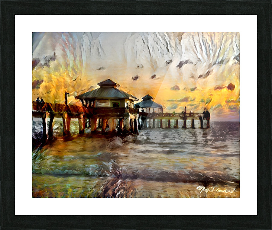 Ft. Myers Pier Abstract Picture Frame print