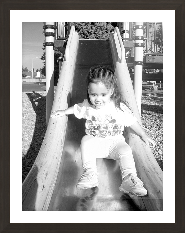 BW   Candid Retrospective 2001   Oh Yeah Slide Away   William Robert Stanek   Rare Limited Edition  Framed Print Print