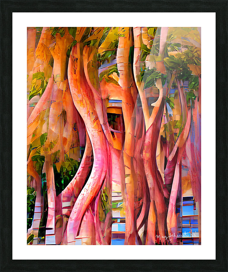 Naples Abstract Banyan Tree Picture Frame print