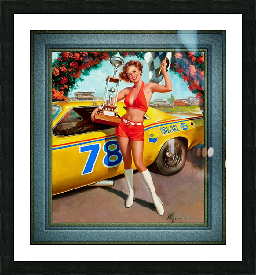 1st Place by Gil Elvgren Remastered Vintage Retro Xzendor7 Art Reproductions Picture Frame print
