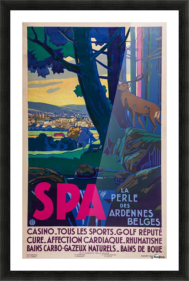 La perle des Ardennes Belges original poster Picture Frame print