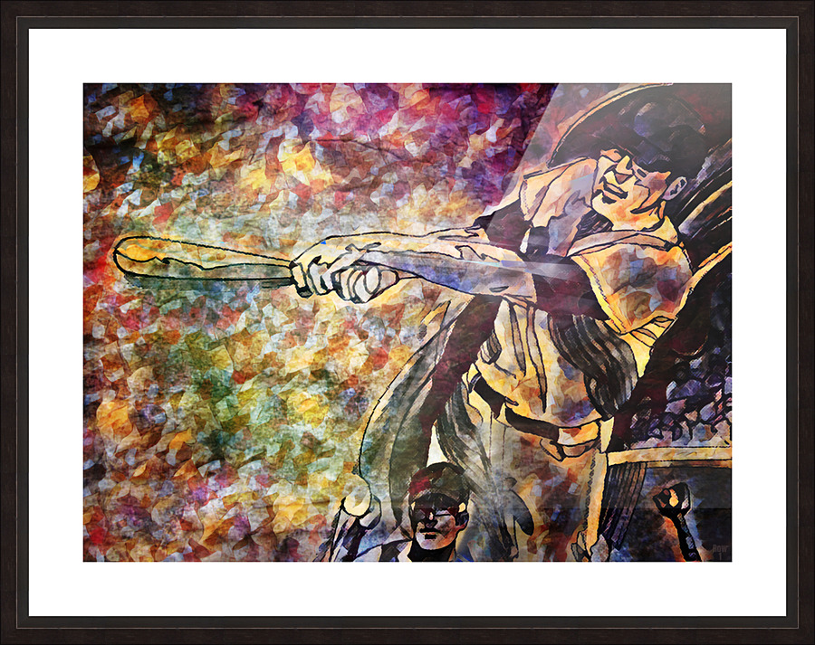 Abstract Baseball Painting Picture Frame print