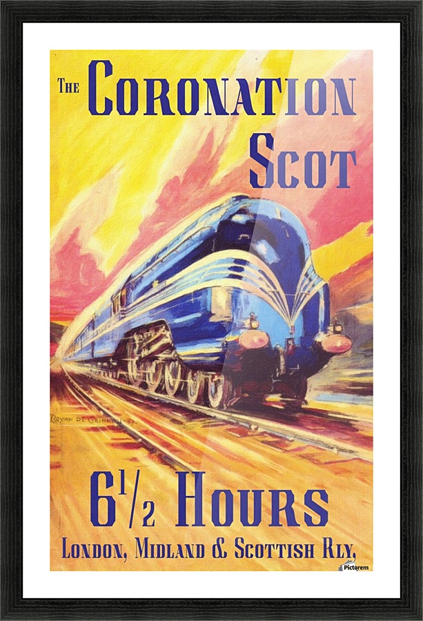 The Coronation Scot travel poster Picture Frame print