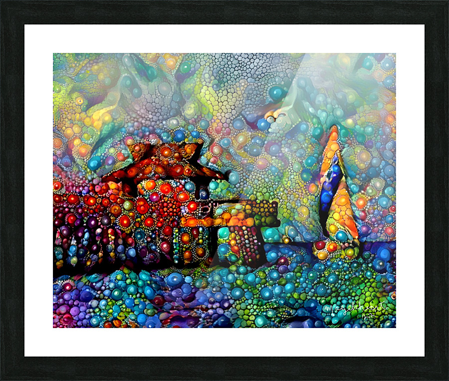 Naples Pier Bubble Burst Picture Frame print