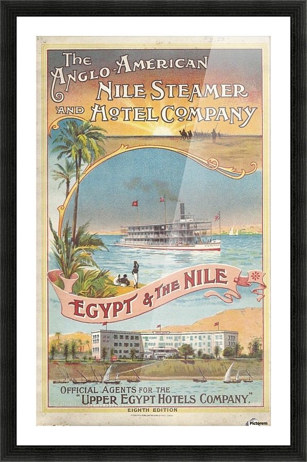 Egypt and The Nile travel poster  Framed Print Print