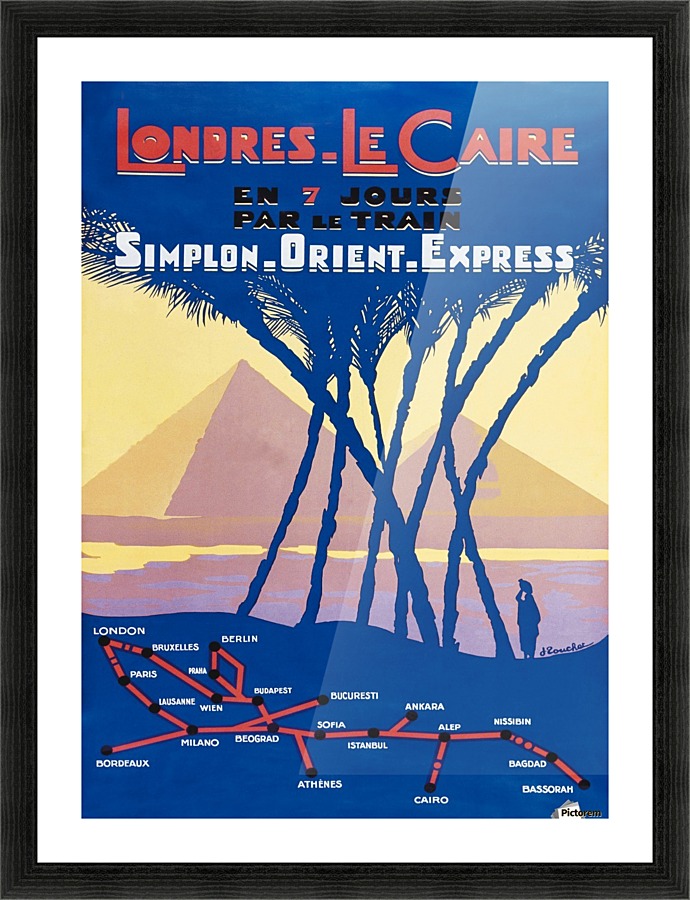 Londres - Le Caire en 7 jours par le Simplon-Orient-Express  Framed Print Print
