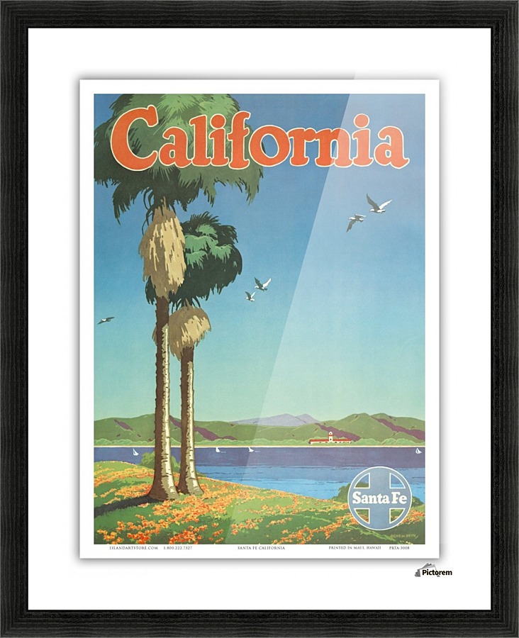 California Santa Fe Poster  Framed Print Print