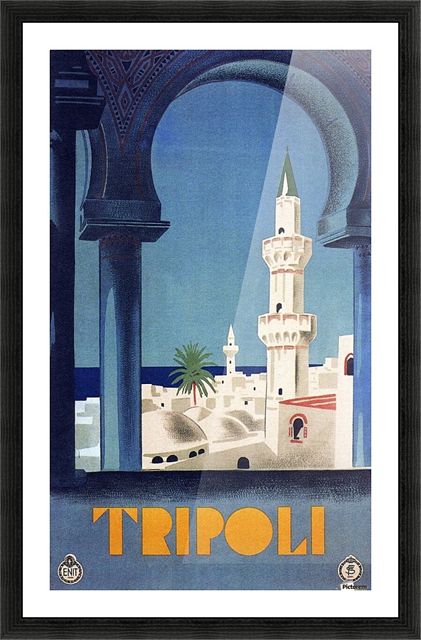 Tripoli travel poster  Framed Print Print