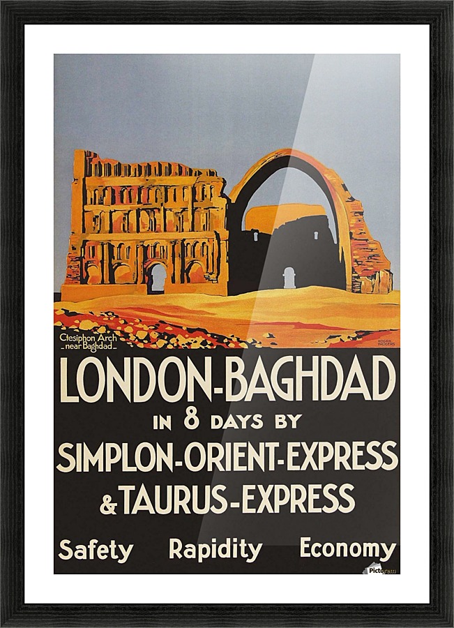Poster London Bagdad Taurus Express Broders 1931 Picture Frame print
