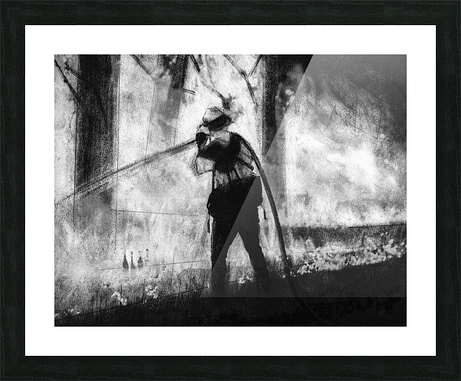 Fighting Wildfire Picture Frame print