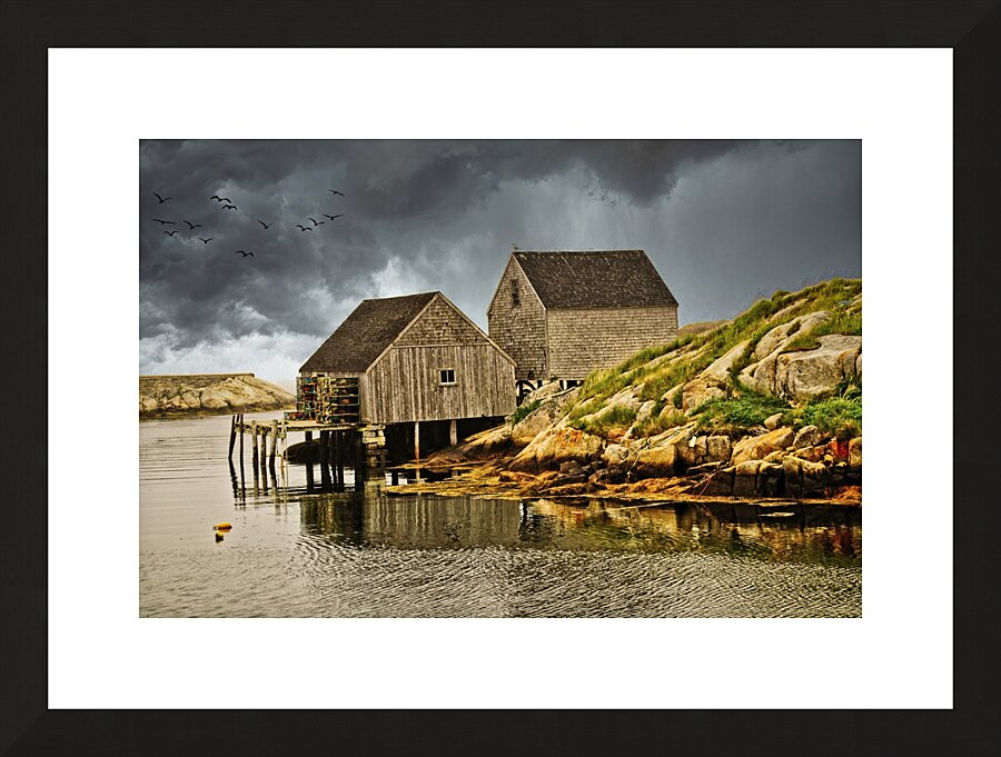 Storm Clouds Over Peggys Cove Picture Frame print