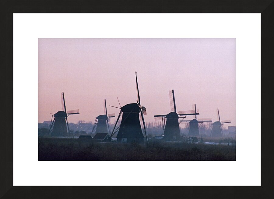 Kinderdijk in Morning Picture Frame print