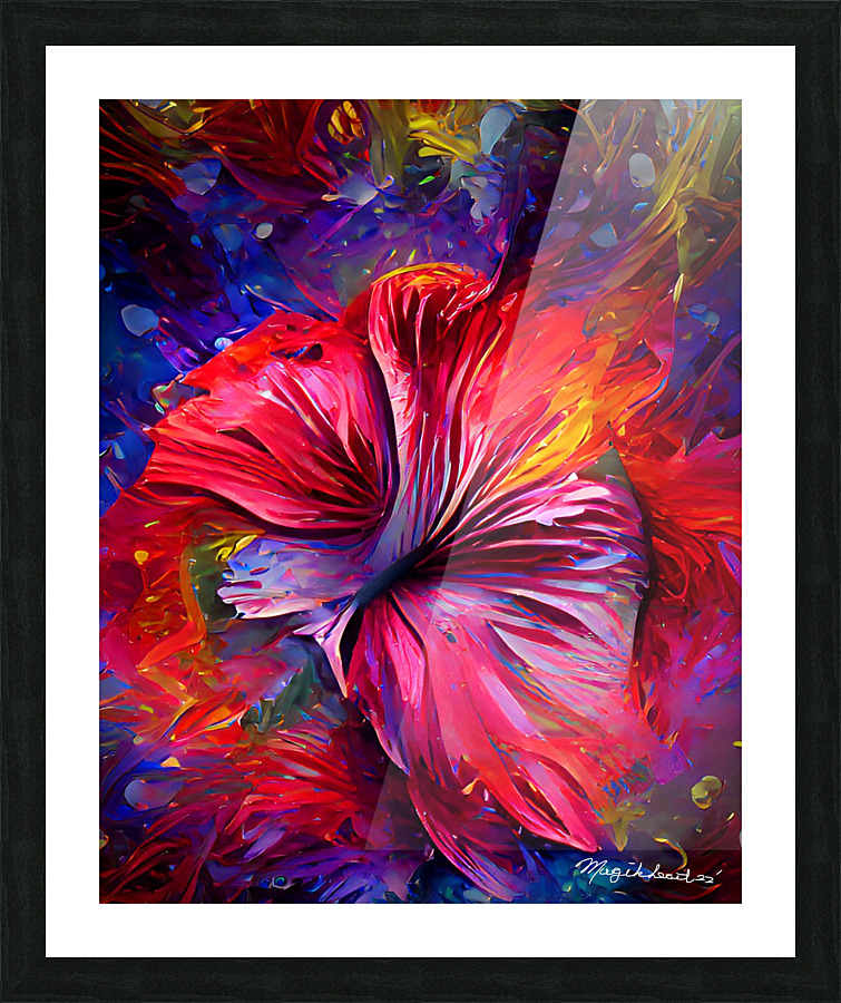 Spiritual Chakra Hibiscus  Picture Frame print