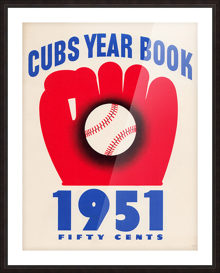 1951 Chicago Cubs Yearbook Art Picture Frame print