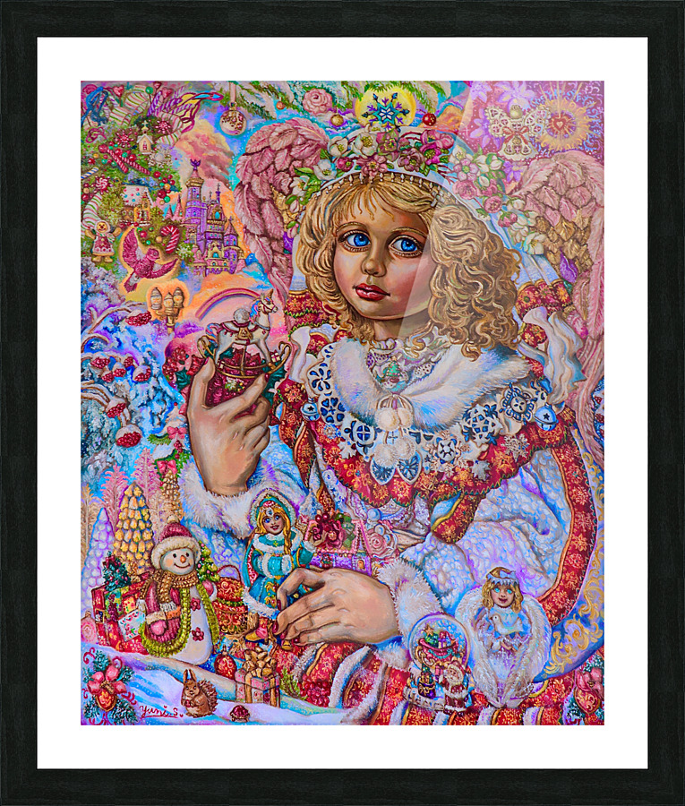 Yumi Sugai. Christmas toy angel. Picture Frame print