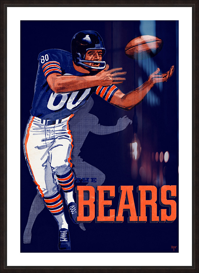 1962 Chicago Bears Retro Remix Art Picture Frame print