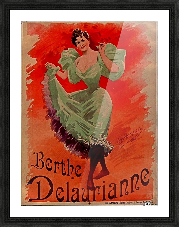 Berthe Delauriane Vintage Poster  Framed Print Print