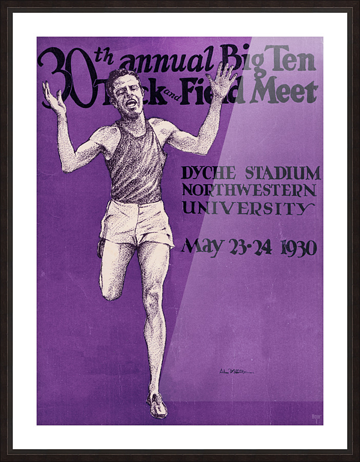 1930 Big Ten Track Meet Art Picture Frame print