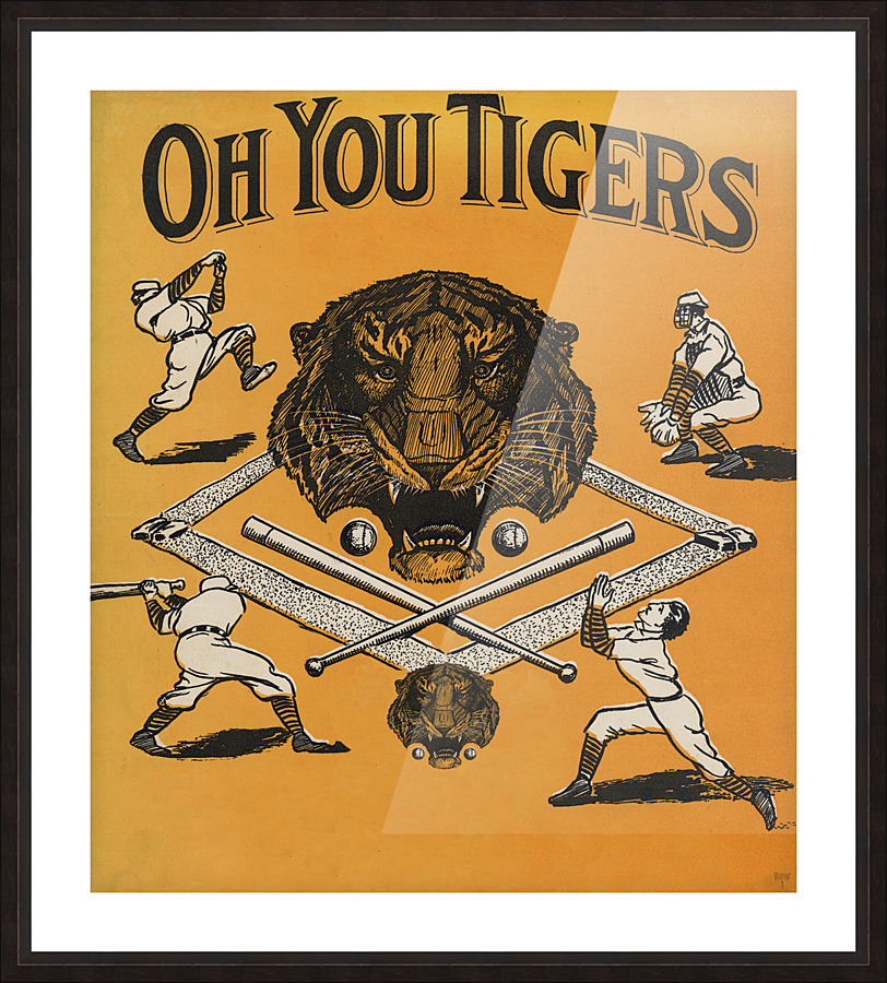 1909 Oh You Tigers Picture Frame print