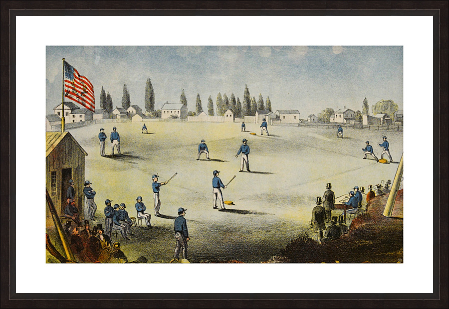1860 Baseball Art Rochester New York Picture Frame print