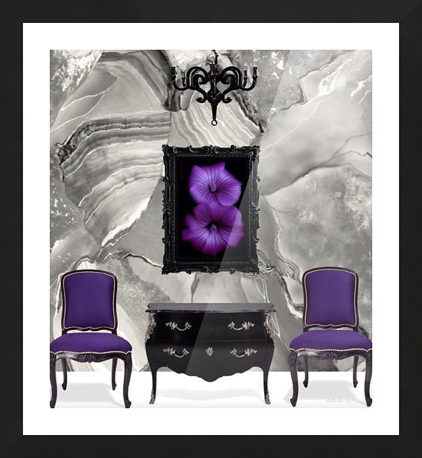 Purple Floral   Framed Print Print