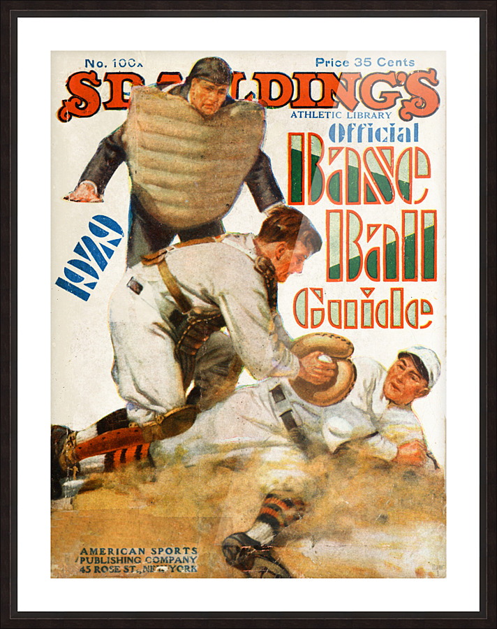 1929 Spalding Baseball Guide Cover Print Picture Frame print