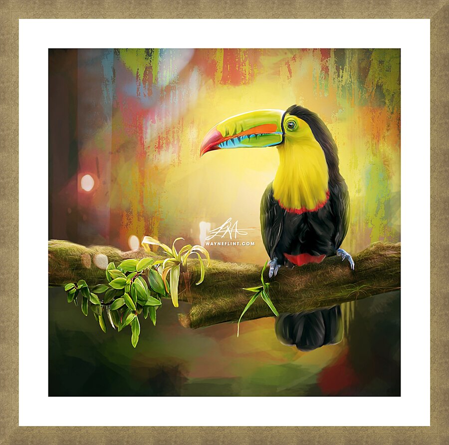 Digital Toucan Picture Frame print