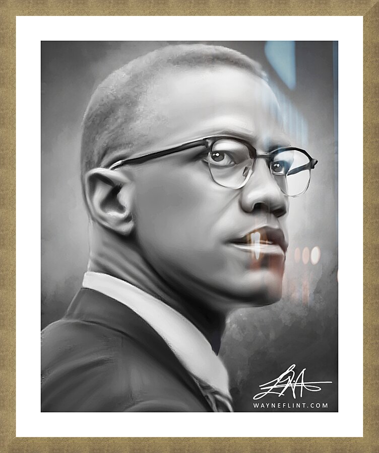 Malcolm X Picture Frame print