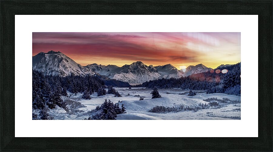 Turnagain Pass Winter Picture Frame print