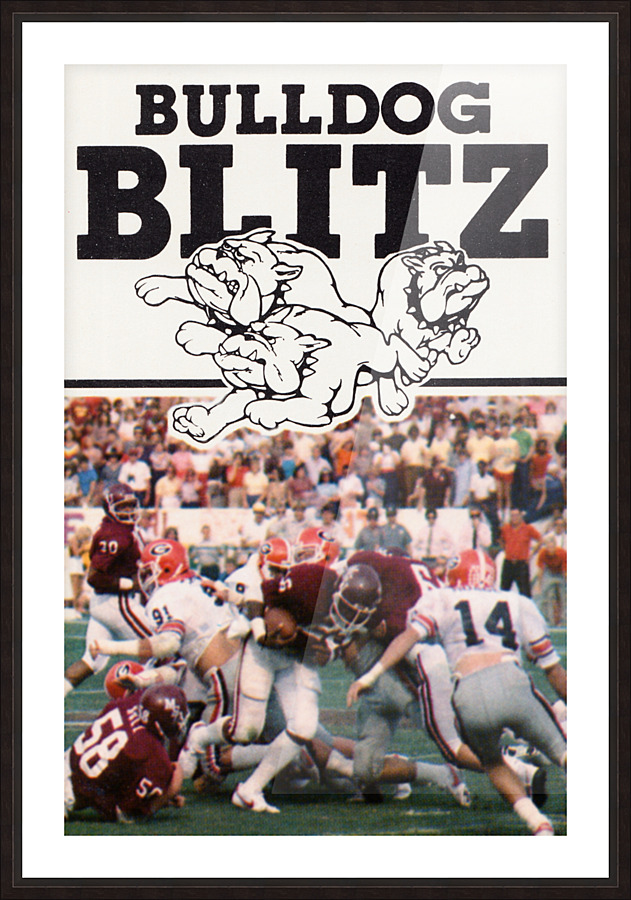 1983 Mississippi State Bulldogs Retro Football Poster Picture Frame print