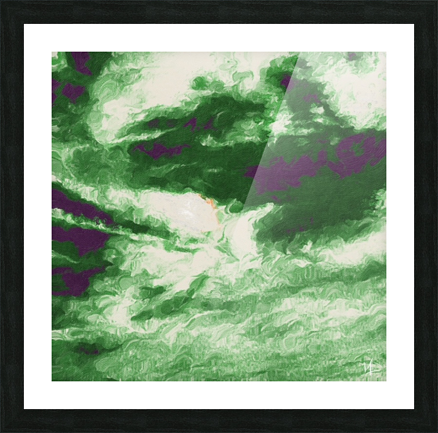 green sky Picture Frame print