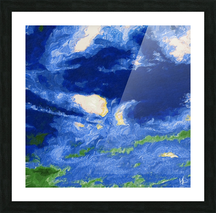 electric blue Picture Frame print