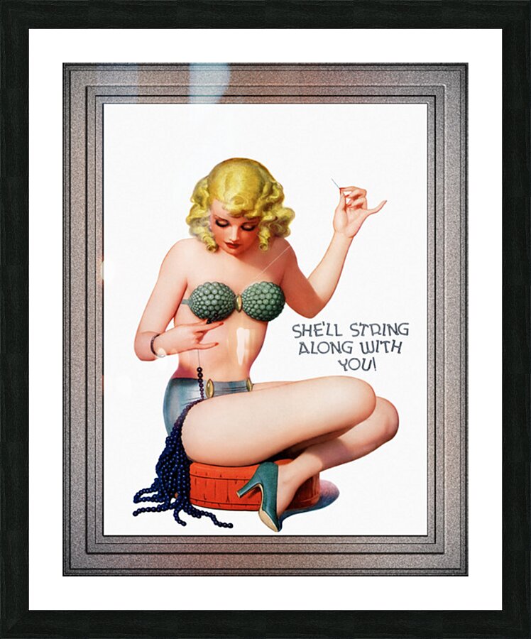 Shell String Along With You by Enoch Bolles Remastered Vintage Retro Xzendor7 Art Reproductions Picture Frame print