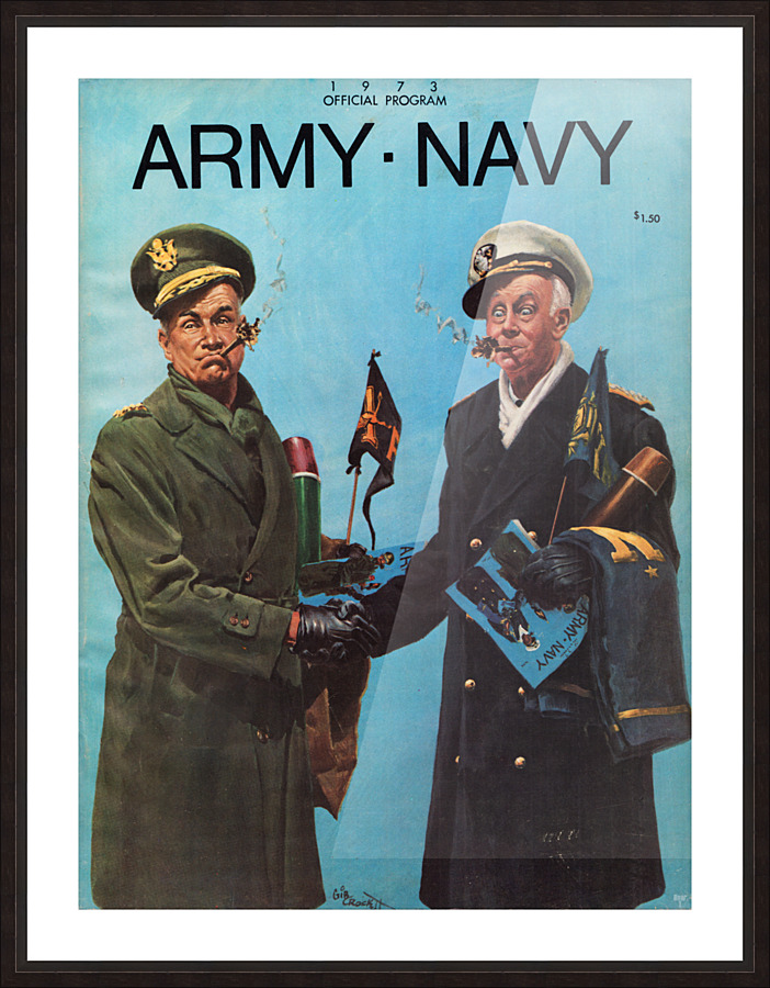 1973 Army vs. Navy Football Program Cover Canvas Picture Frame print