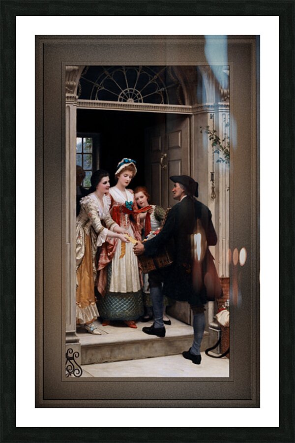 Ribbons and Lace by Edmund Blair Leighton Remastered Xzendor7 Classical Fine Art Old Masters Reproductions Picture Frame print